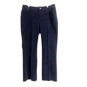 St. Johns Bay Stretch Bootcut Blue Corduroy Pants Size 16W
